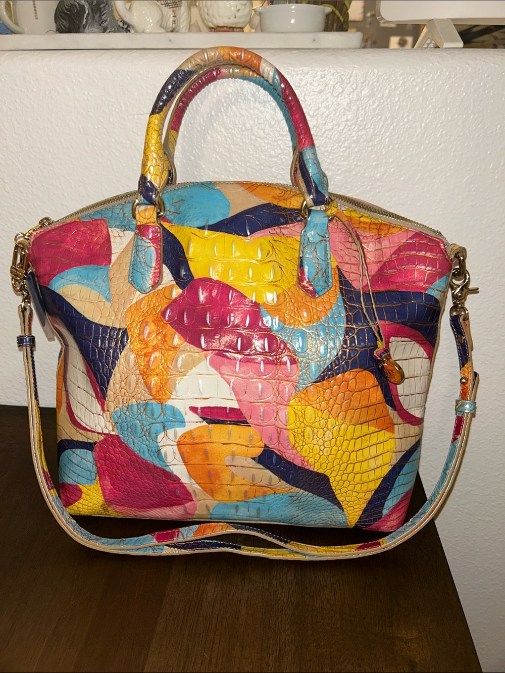 Brahmin large Duxbury “Expression Melbourne”  Satchel Bag -alligator